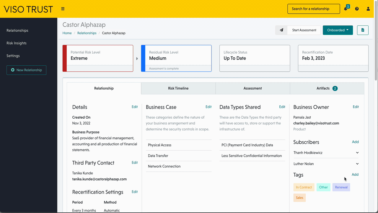 VISO TRUST Platform Release: Tagging Now Available - VISO TRUST